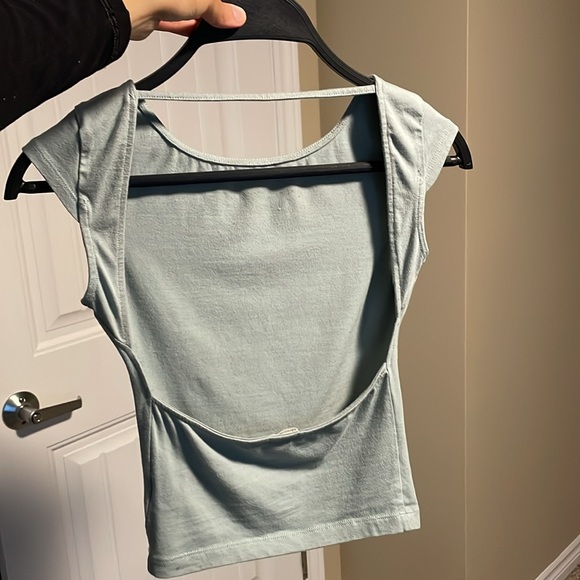 Garage Backless Top | Blue/Grey Colour - Picture 7 of 7